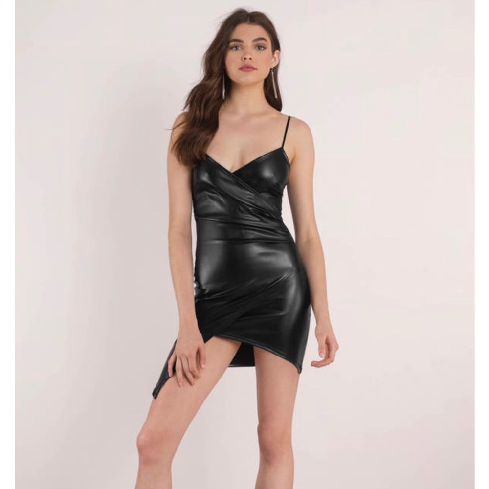 Faux leather Tobi dress